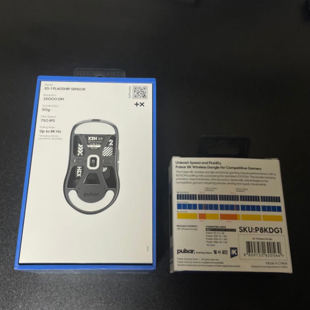 【美品】 Pulsar X2H v3 Medium Black 8Kドングル付