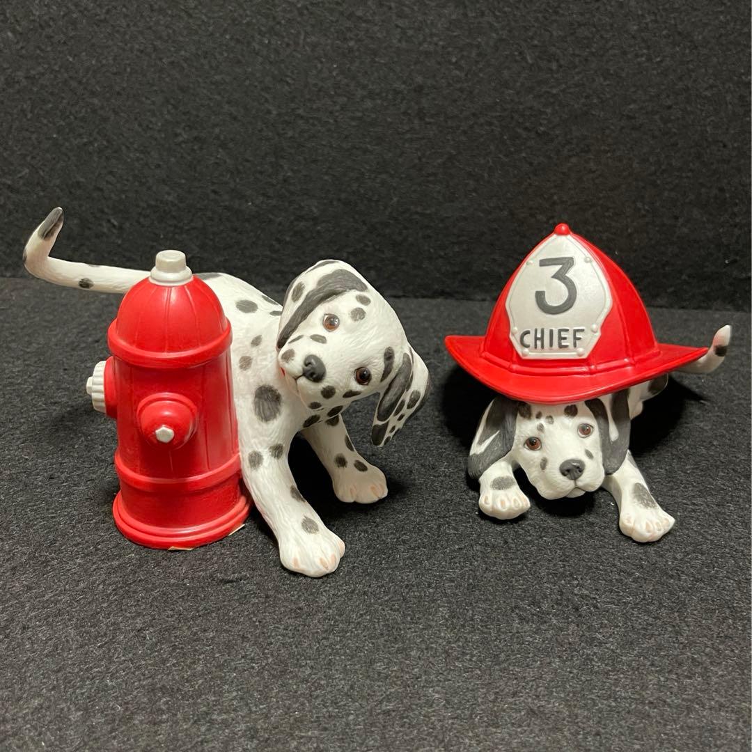 1993年ダルメシアンの子犬　陶器製　置物2個セット