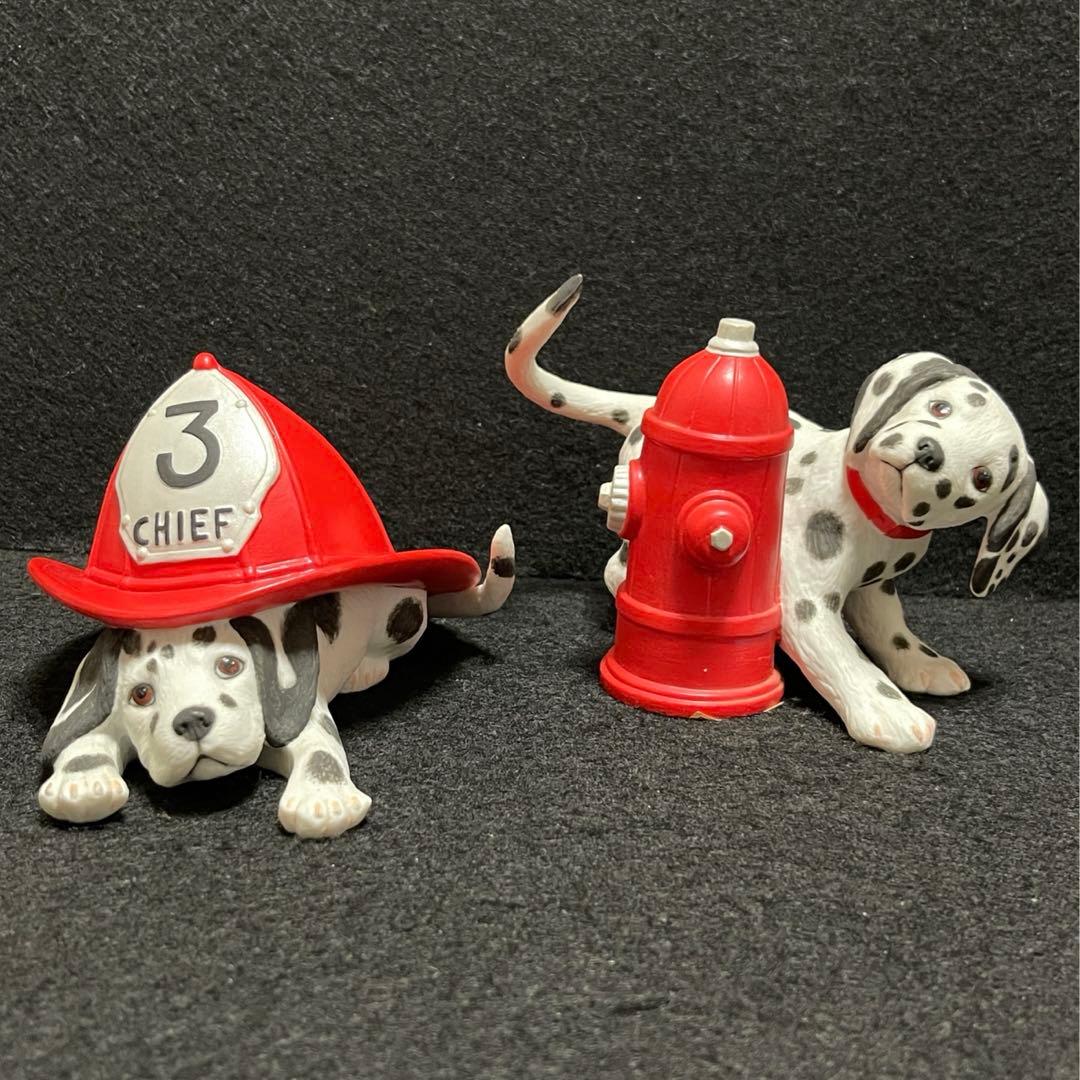 1993年ダルメシアンの子犬　陶器製　置物2個セット