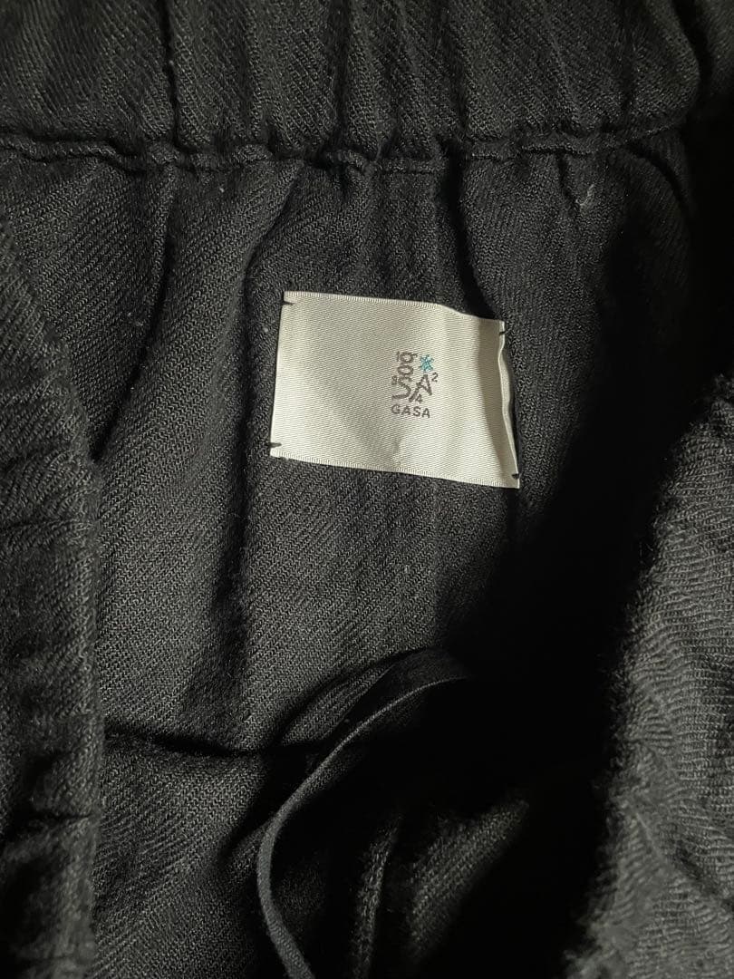 GASA 黒 サルエルパンツ バルーンパンツ