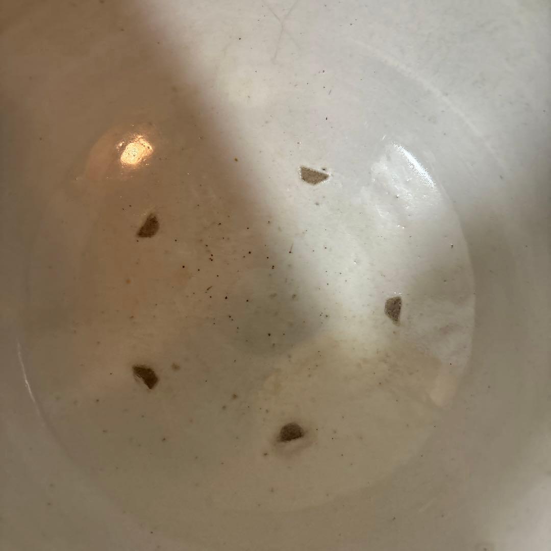 東北民窯　平清水焼　大鉢　白釉　花器　白磁　アンティーク　骨董　古美術　李朝