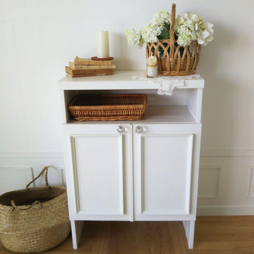 ハンドメイド 木製 キャビネット ホワイト☆