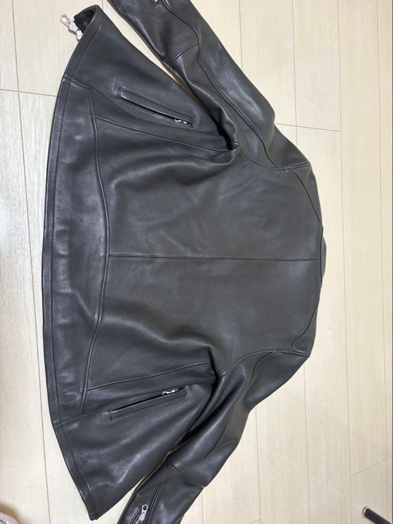 ★エジル★ ！！！　HARE ブラック レザー シングルライダース