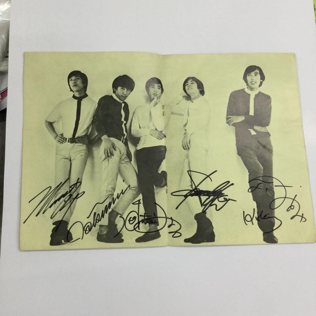 【レア物】GS ザ・タイガース　パンフレット　直筆サイン付　棚1