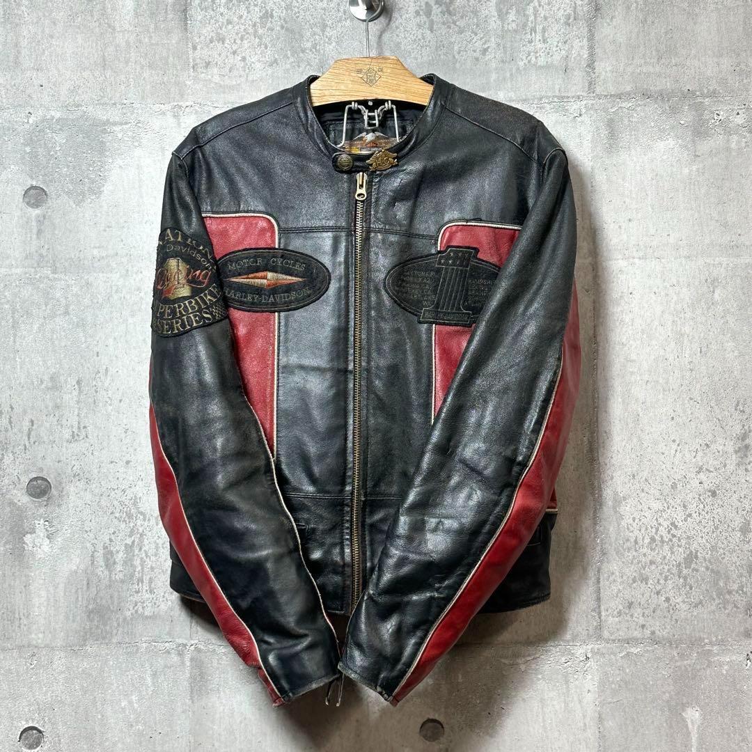 ⭐️90s⭐️HARLEY DAVIDSON ライダースジャケット　ヴィンテージ