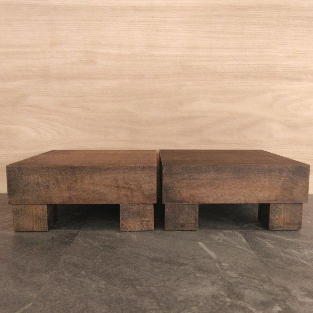 無垢材スピーカースタンド　一対