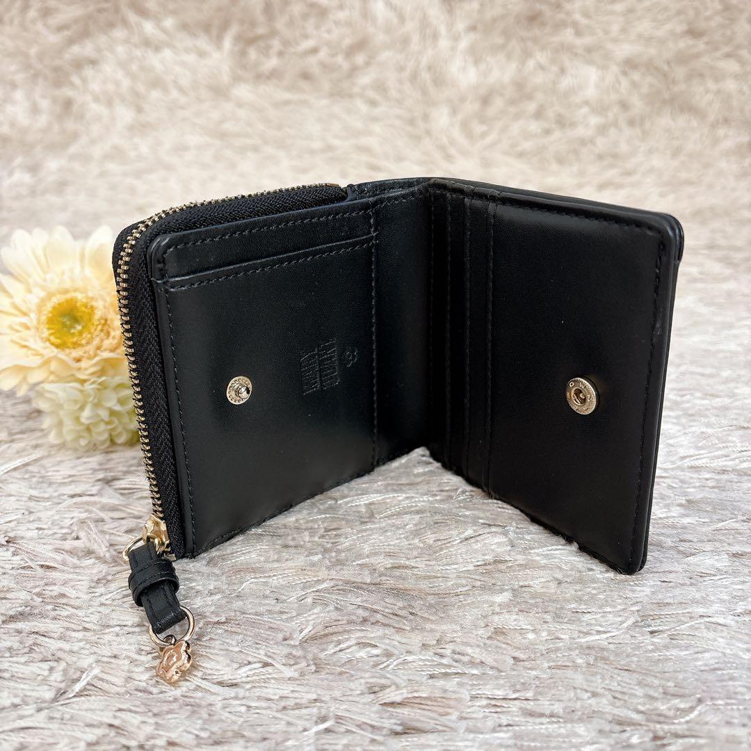 極美品✨MARY QUANT マリークワント 二つ折り財布 デイジー 黒