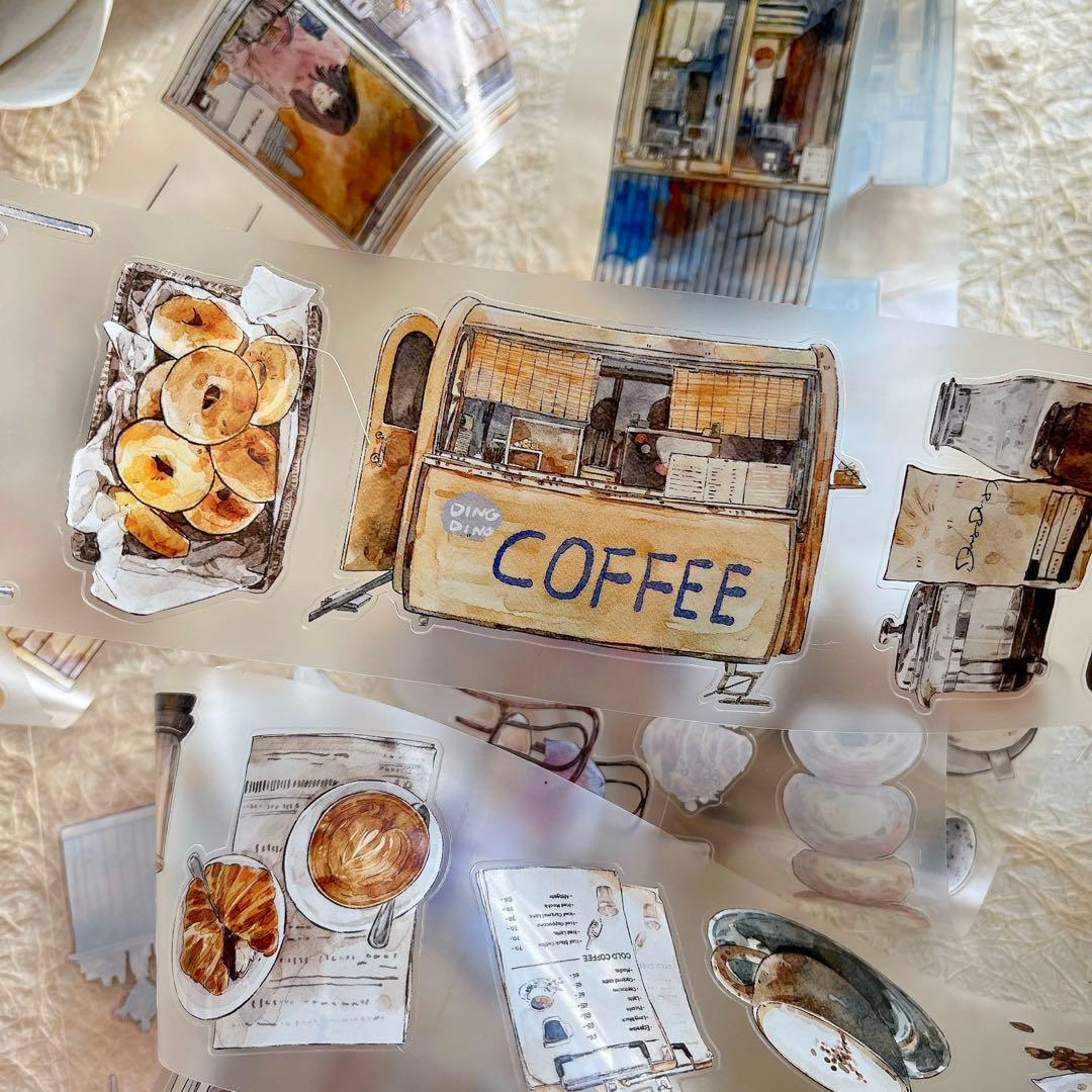 DingDing文创《咖啡时光》海外マスキングテープ マステ 【2735】