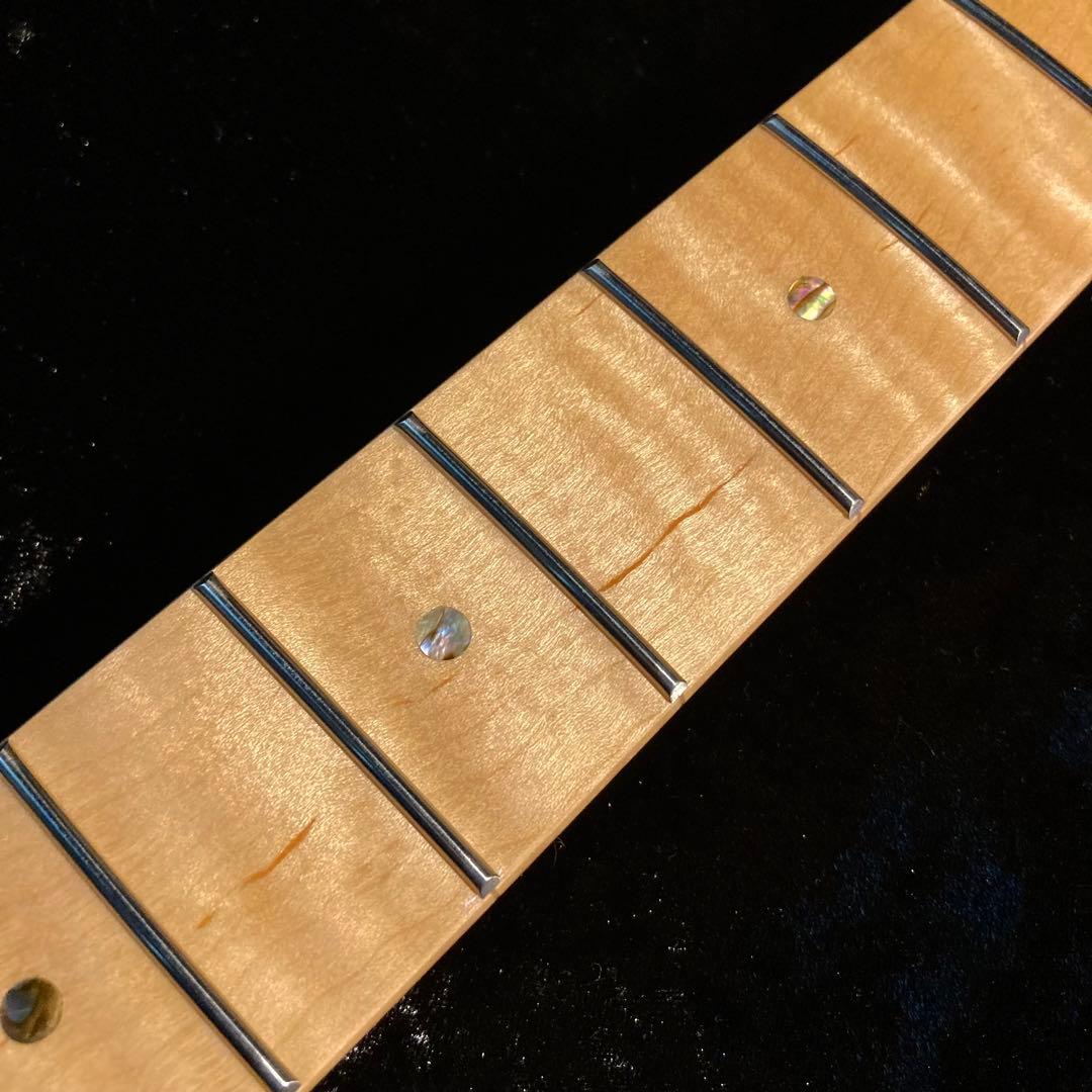 カナダ産フレイムメイプル　エレキギターネック　テレキャスター　ナチュラル