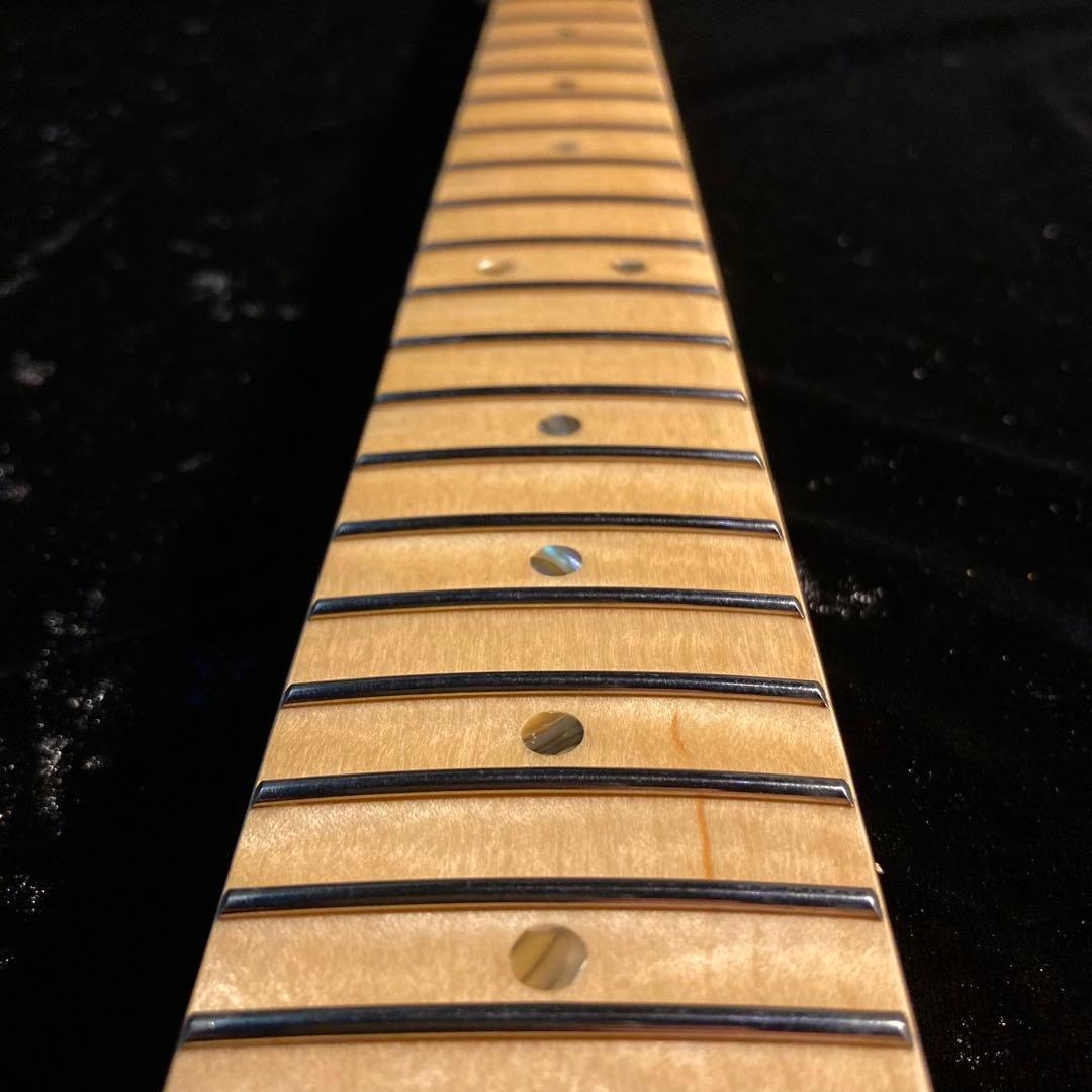 カナダ産フレイムメイプル　エレキギターネック　テレキャスター　ナチュラル