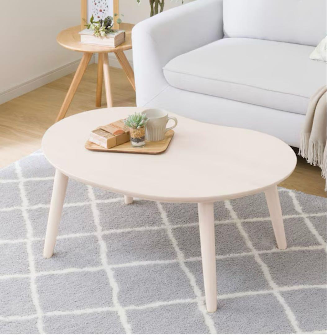 【ニトリ】豆型リビングこたつ ホワイトウォッシュ