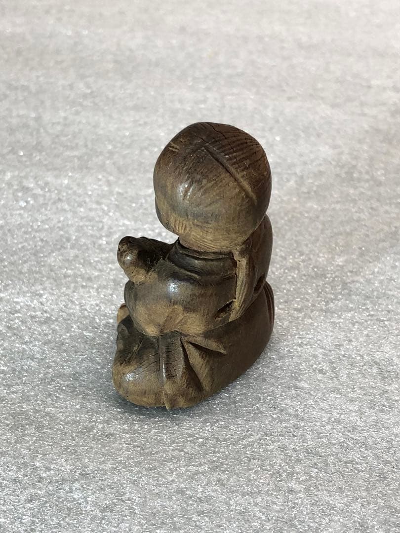 根付　時代提物　木彫り