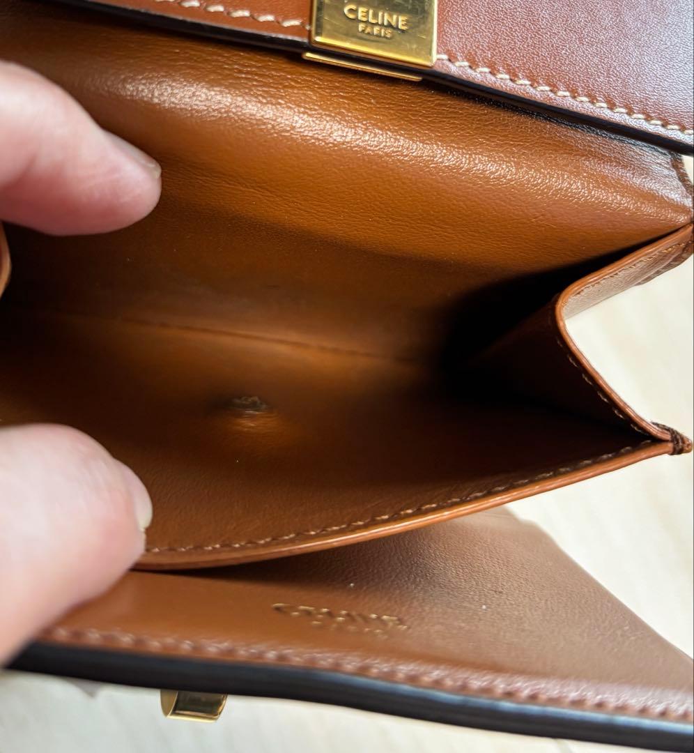 CELINEスモール トリフォールドウォレット 16セーズ　美品