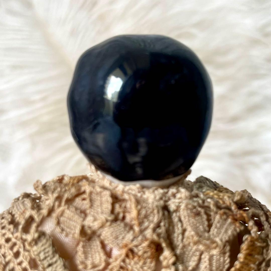 シャビーなチャイナヘッドドール　ピンクッション　陶器人形　フランスアンティーク