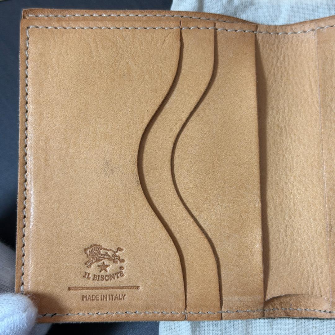 【新品未使用】イルビゾンテ 二つ折り 財布 がま口 ロゴ ブラック系