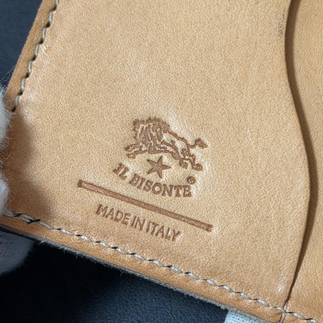 【新品未使用】イルビゾンテ 二つ折り 財布 がま口 ロゴ ブラック系