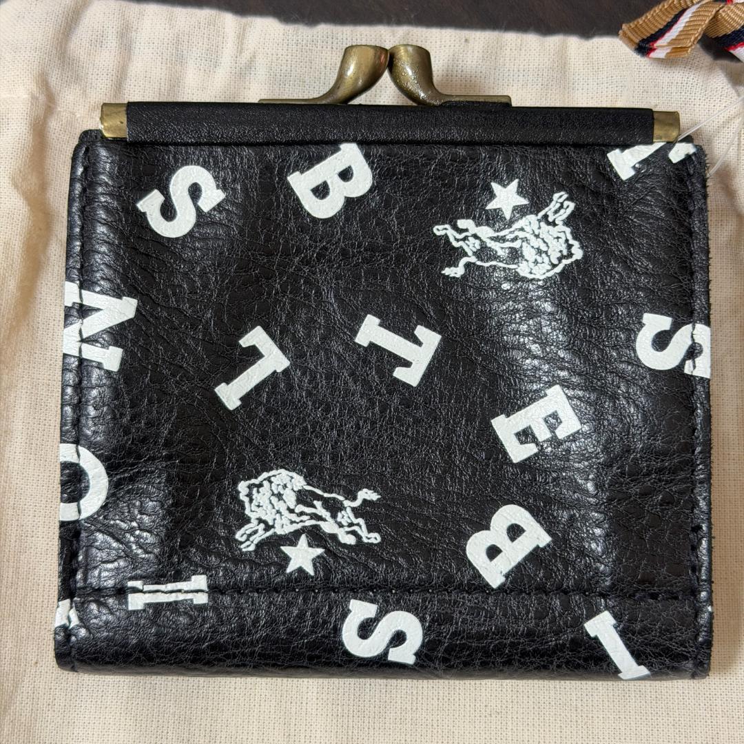 【新品未使用】イルビゾンテ 二つ折り 財布 がま口 ロゴ ブラック系