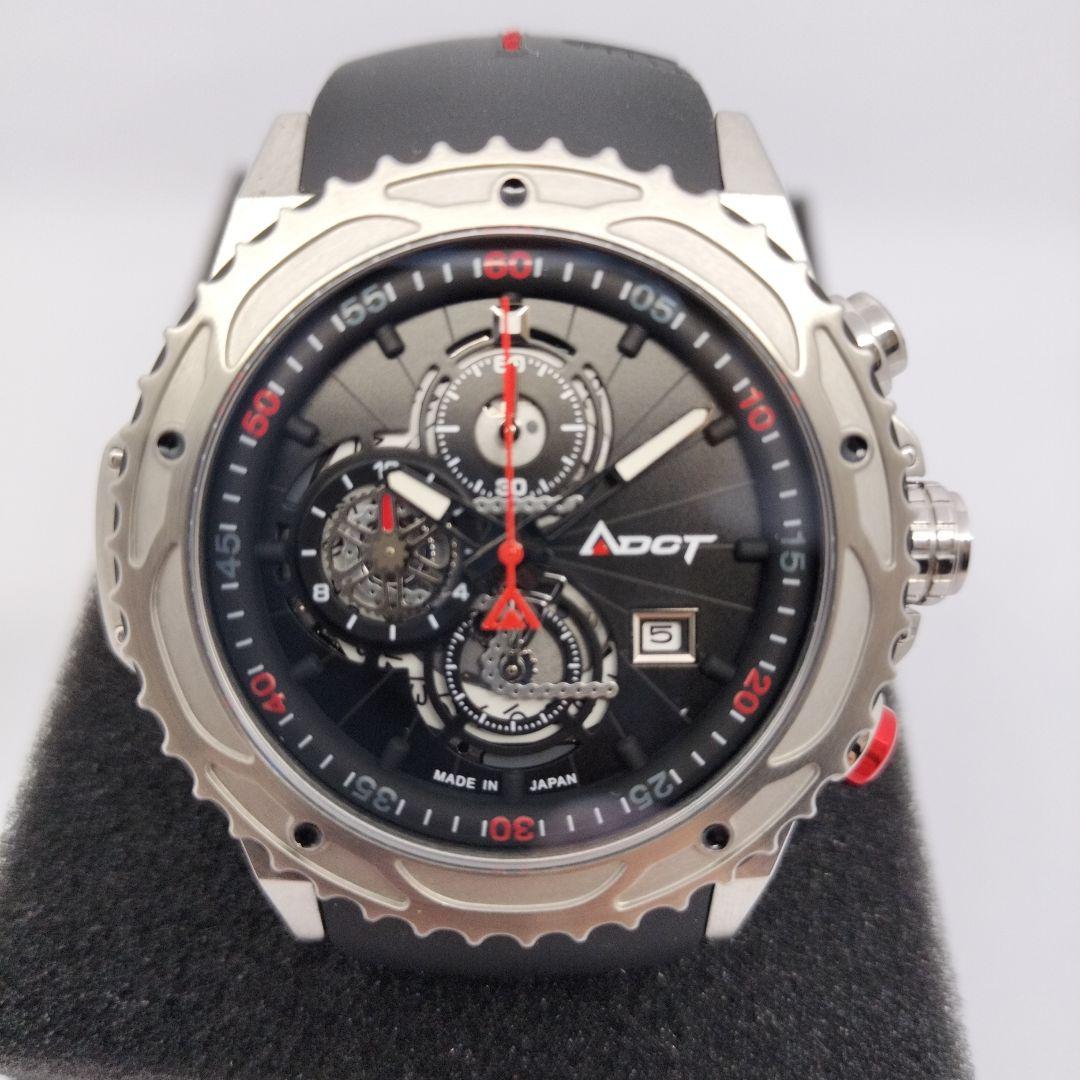 ADCT クロノグラフ ラバーベルト腕時計
