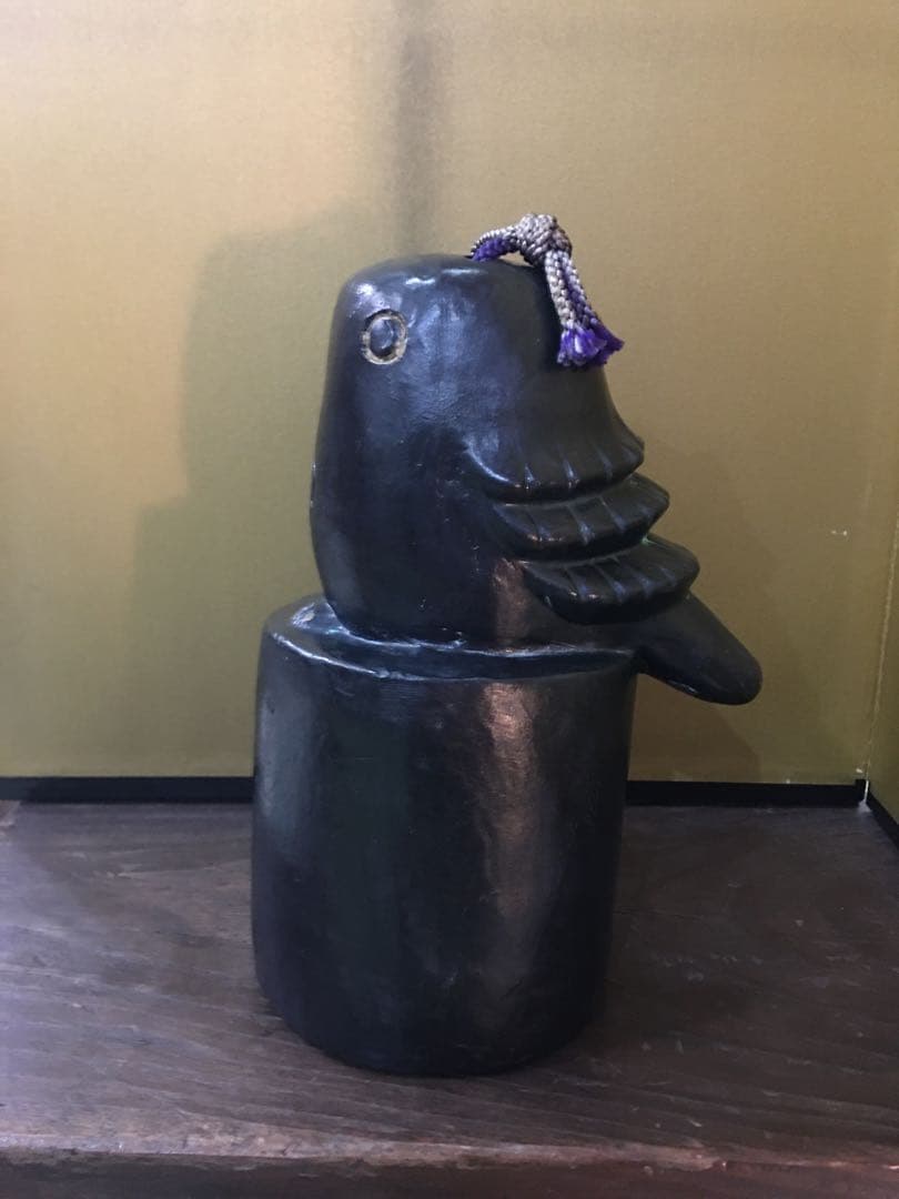 希少 鷽 ウソ 土鈴 太宰府 井上博秀 特大 16.5cm 縁起物 民芸 昭和