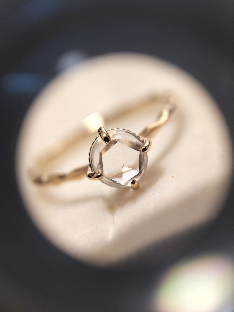 【むつみ】ノジェス★ピンキー リング ピアス★K10 クォーツ