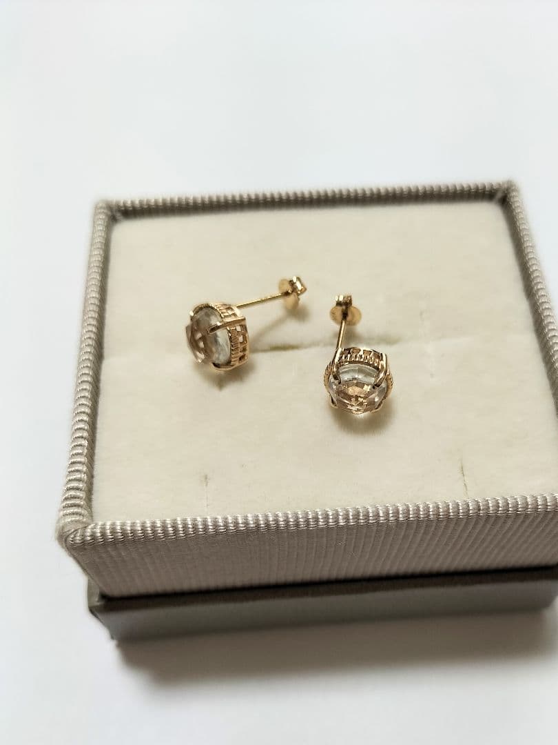 【むつみ】ノジェス★ピンキー リング ピアス★K10 クォーツ