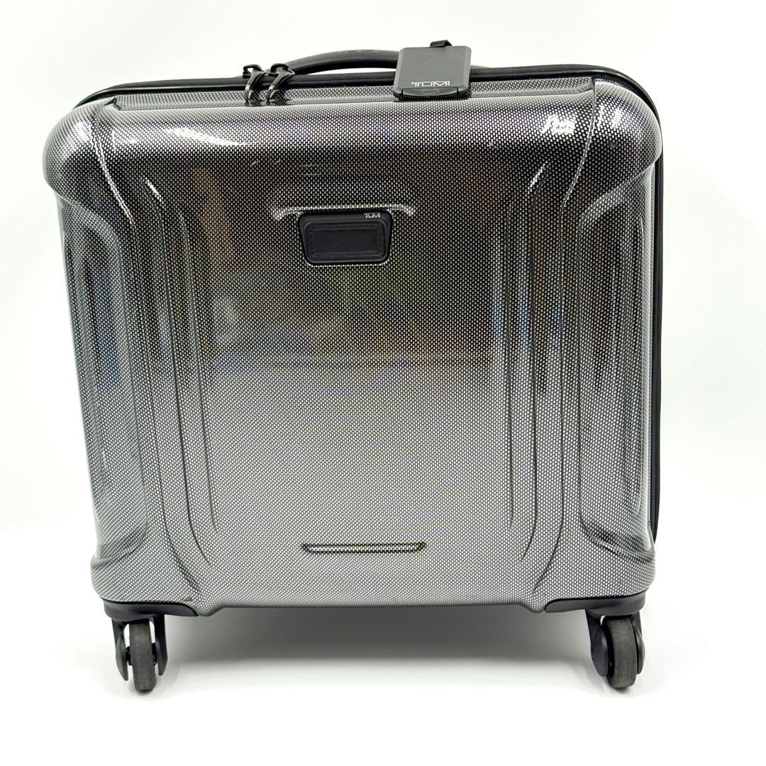 鑑定済 美品 TUMI トゥミ コンパクトキャリーオン 25L カーボン