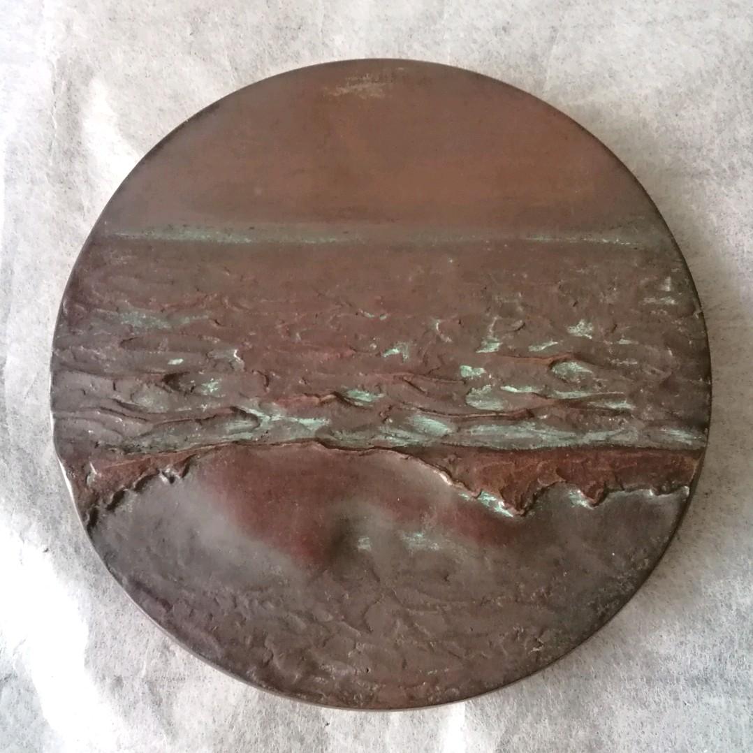 逸品　貴重　Claude Lhoste　ブロンズメダル　泳ぐ魚　パリ造幣局博物館