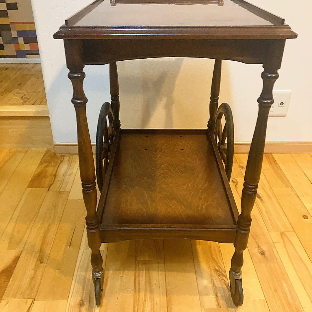 美品　レトロ調　木製カート　ワゴン　キッチン　アンティーク