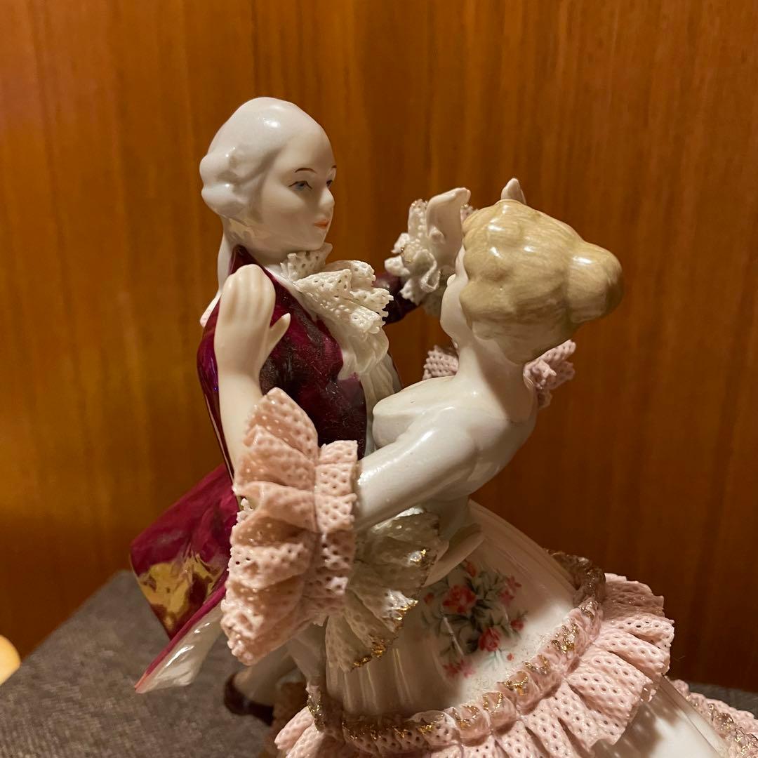 UNTER WEISS BACHレースドール 人形 西洋陶磁器 オルゴール