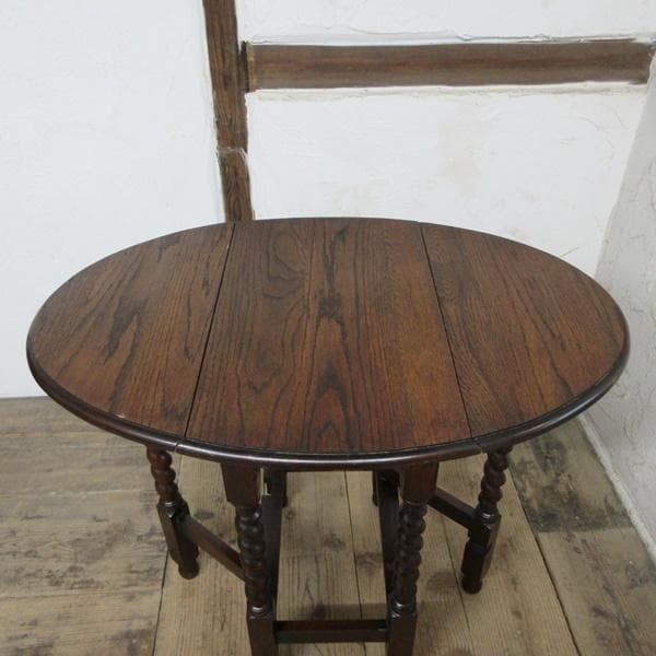 英国 アンティーク 家具 スモールゲートレッグテーブル バタフライ 6060e