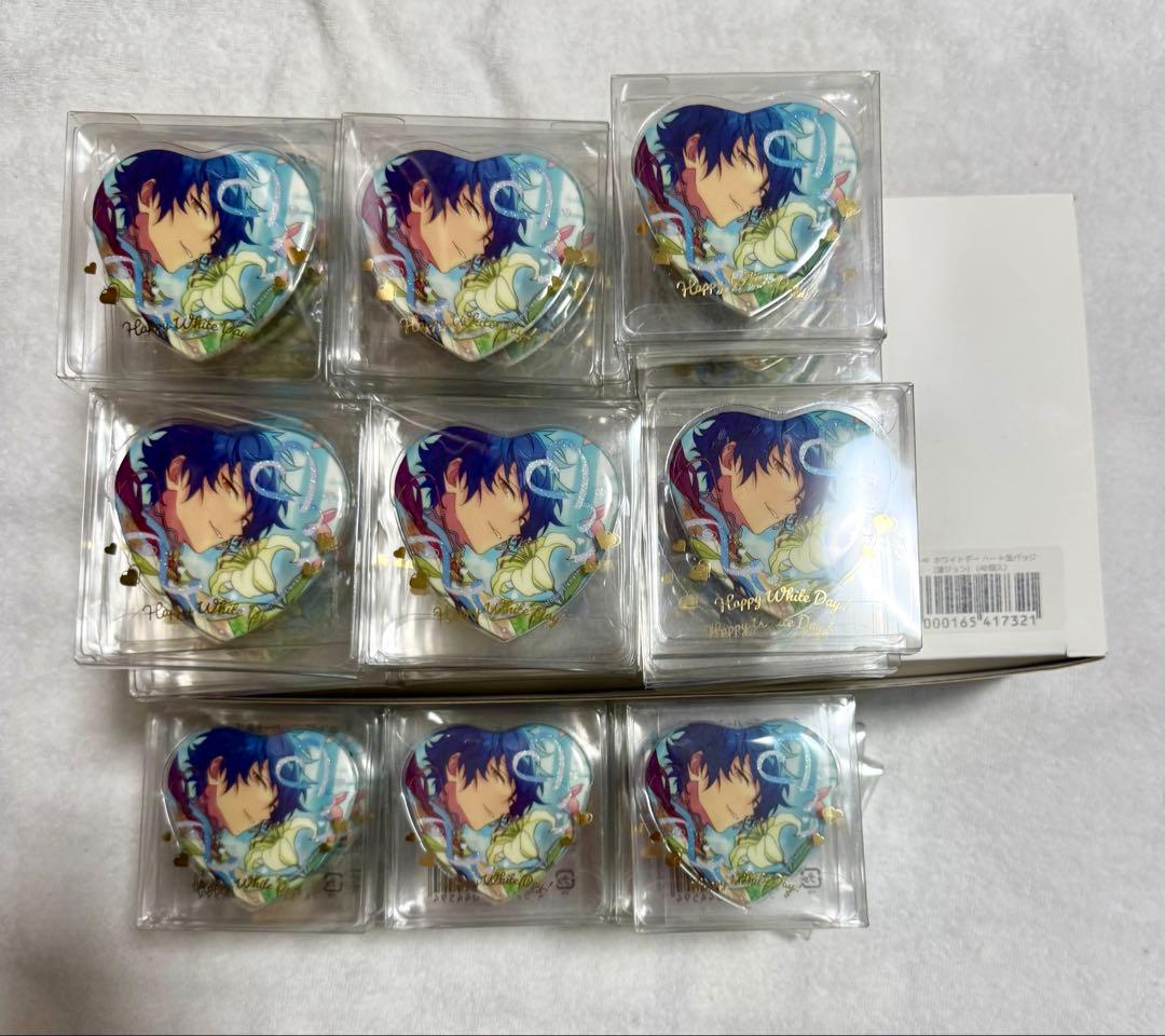 あんスタ 漣ジュン ハート型 缶バッジ ホワイトデー限定×80