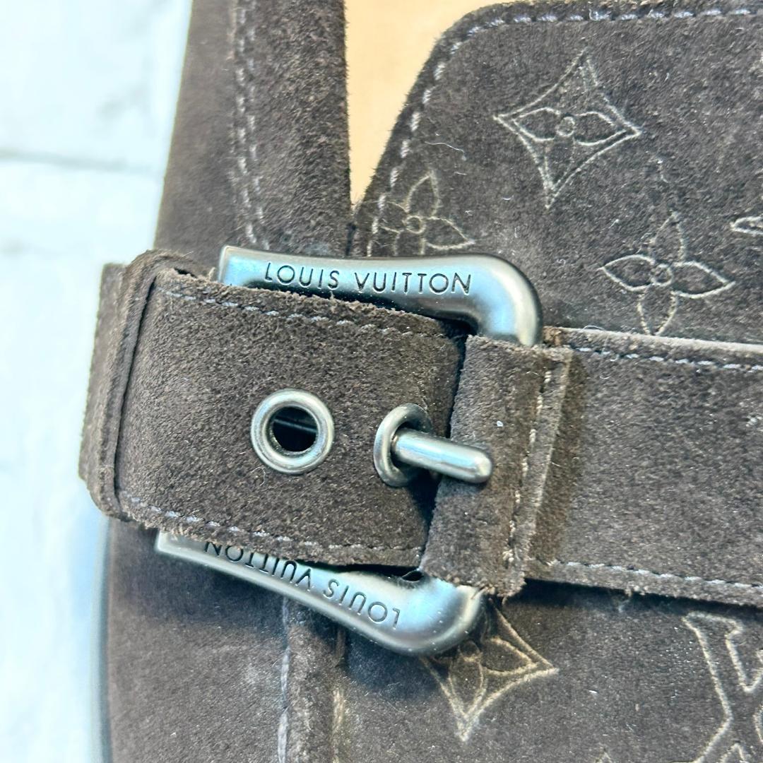 良品　ルイヴィトン　モノグラム　ドライビングシューズ　26.5 ローファー