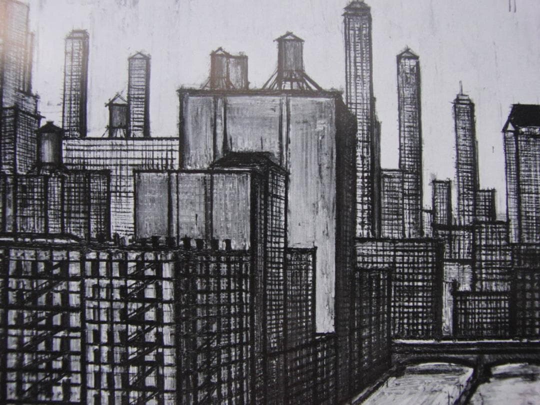 ベルナール・ビュッフェ「NEW YORK-Ancesboro bridge」