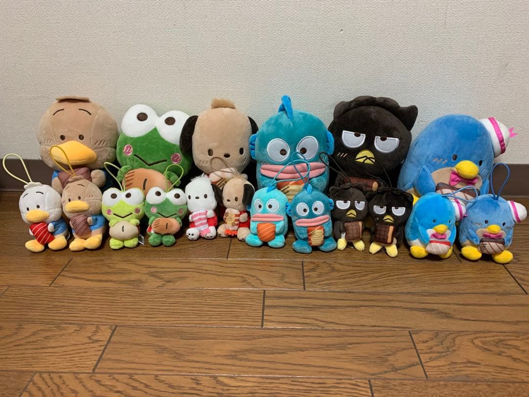 スシロー はぴだんぶい コラボ限定 ぬいぐるみ フルコンプリート サンリオ18点