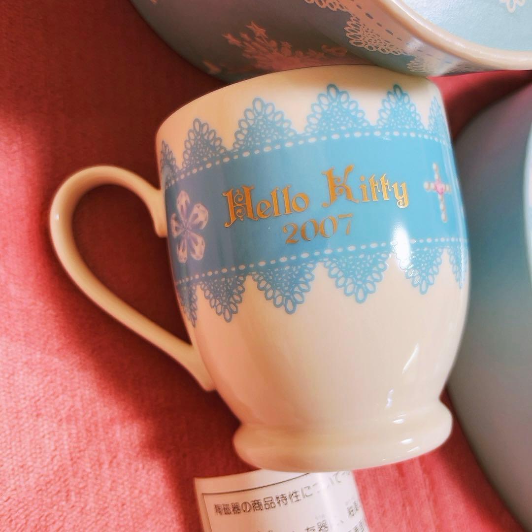 希少レア　ハローキティ　2007 記念プレート　マグカップ　スタンド付　サンリオ
