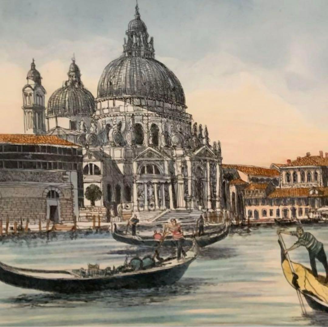 絵画・額縁・版画・織田 義郎・新品未使用・ザ・ベニスⅩ・イタリア・美術品・雑貨