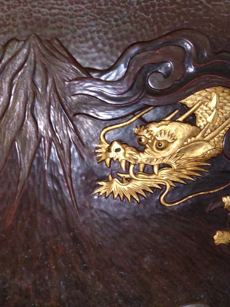 富士龍鎌倉彫り額飾り