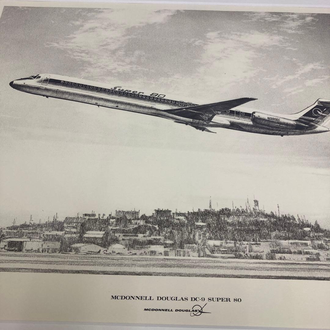 「MCDONNELL DOUGLAS DC-9 SUPER 80」アートポスター