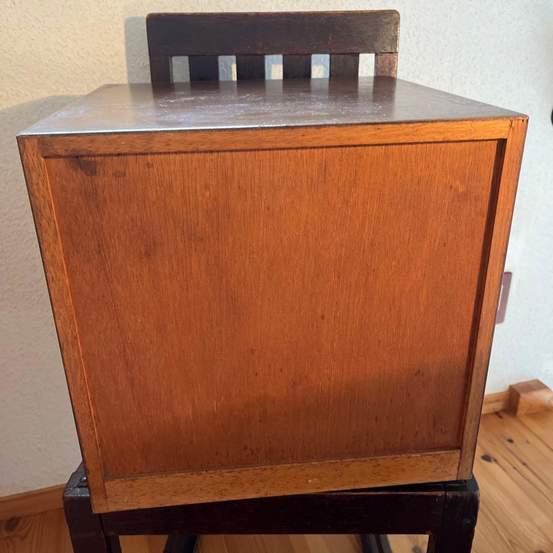 昭和レトロ アンティーク ヴィンテージ 木製レコードケース 書類ケース