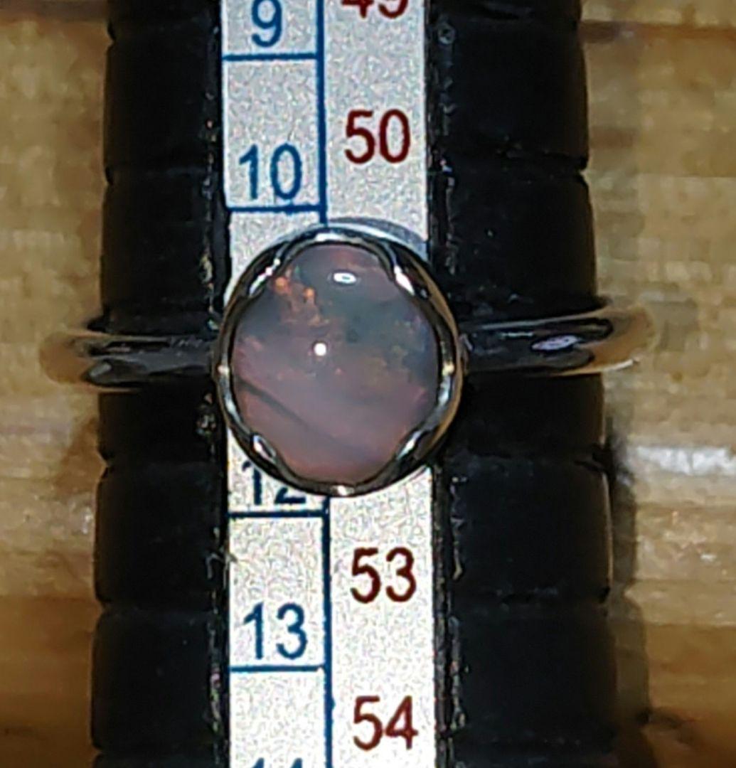 他人祭♡極ネオン　ライトニングリッジ産セミブラックピクチャーオパール　925SV