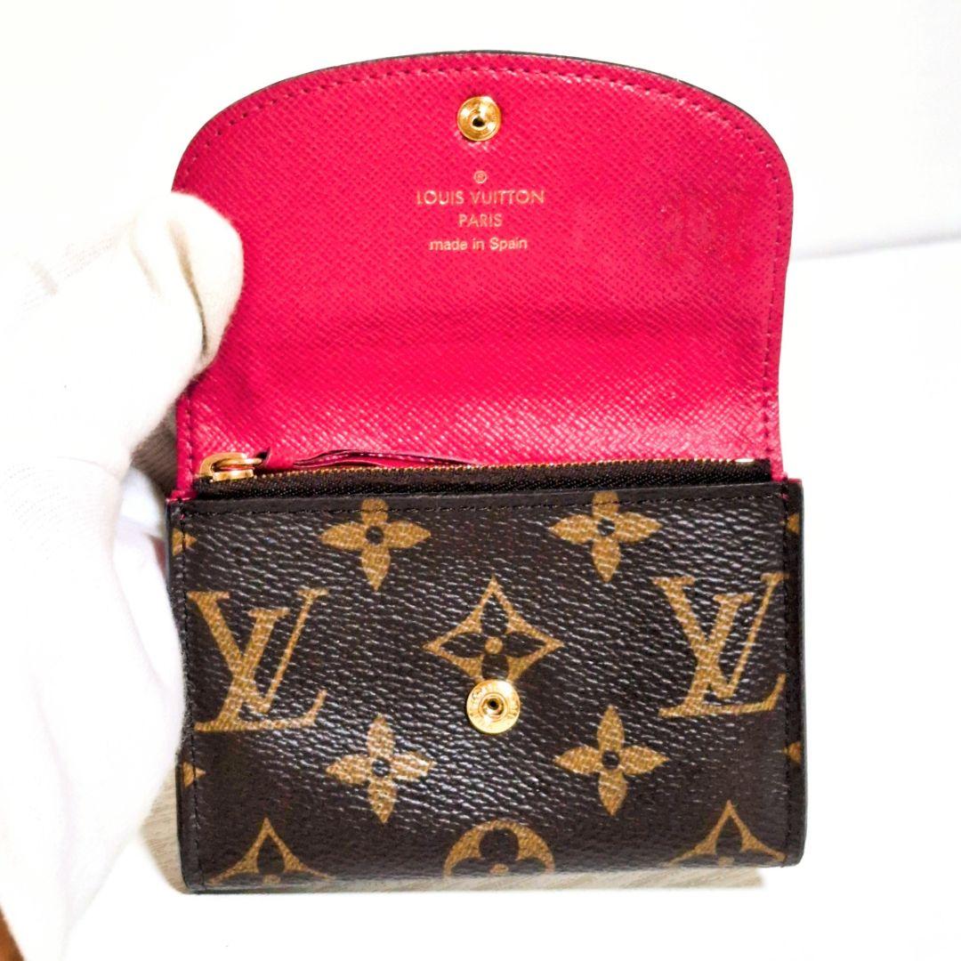 ⛄美品⛄️ルイヴィトンモノグラム　ポルトモネロザリ　フューシャ　折り財布#453