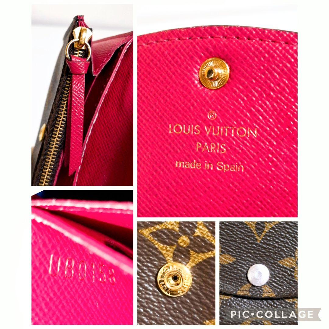 ⛄美品⛄️ルイヴィトンモノグラム　ポルトモネロザリ　フューシャ　折り財布#453