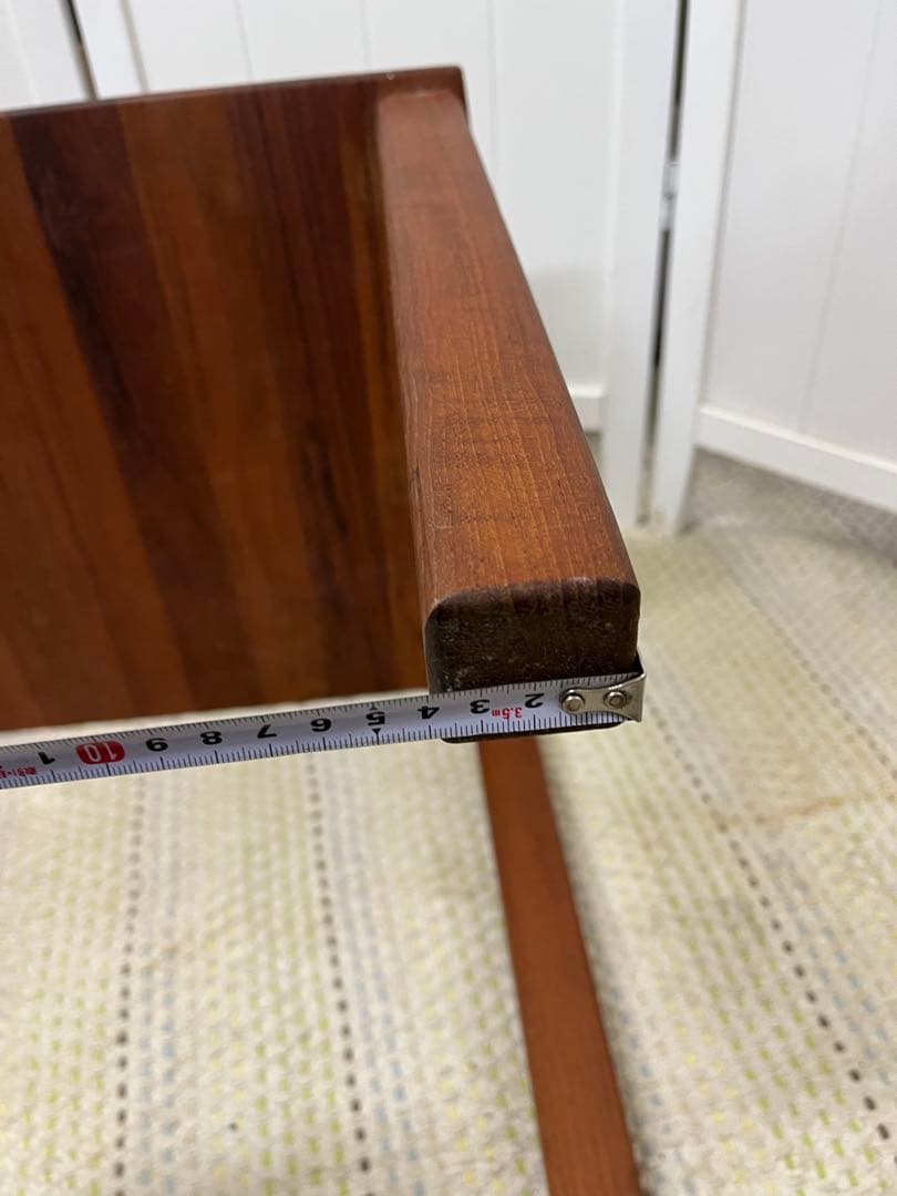 送料込み！　チーク無垢　サイドテーブル　ローテーブル　花代　北欧　ビンテージ