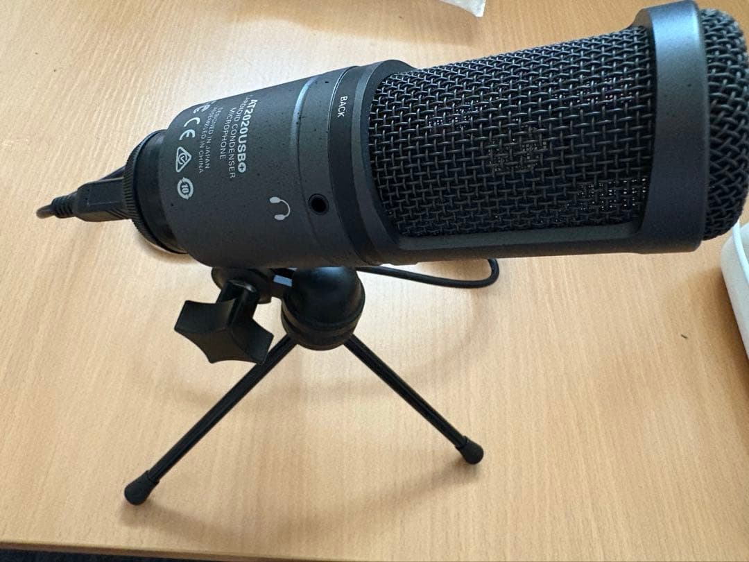 美品audio-technica AT2020USB+コンデンサーマイクスタンド