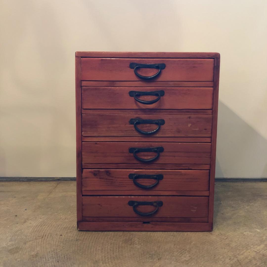 昭和レトロ　ヴィンテージ　アンティーク　引き出し　木製箪笥　蚤の市　古道具
