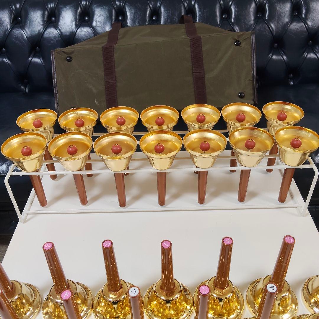 ウチダ ミュージックベル 27音 ゴールド ハンドベル ケース付