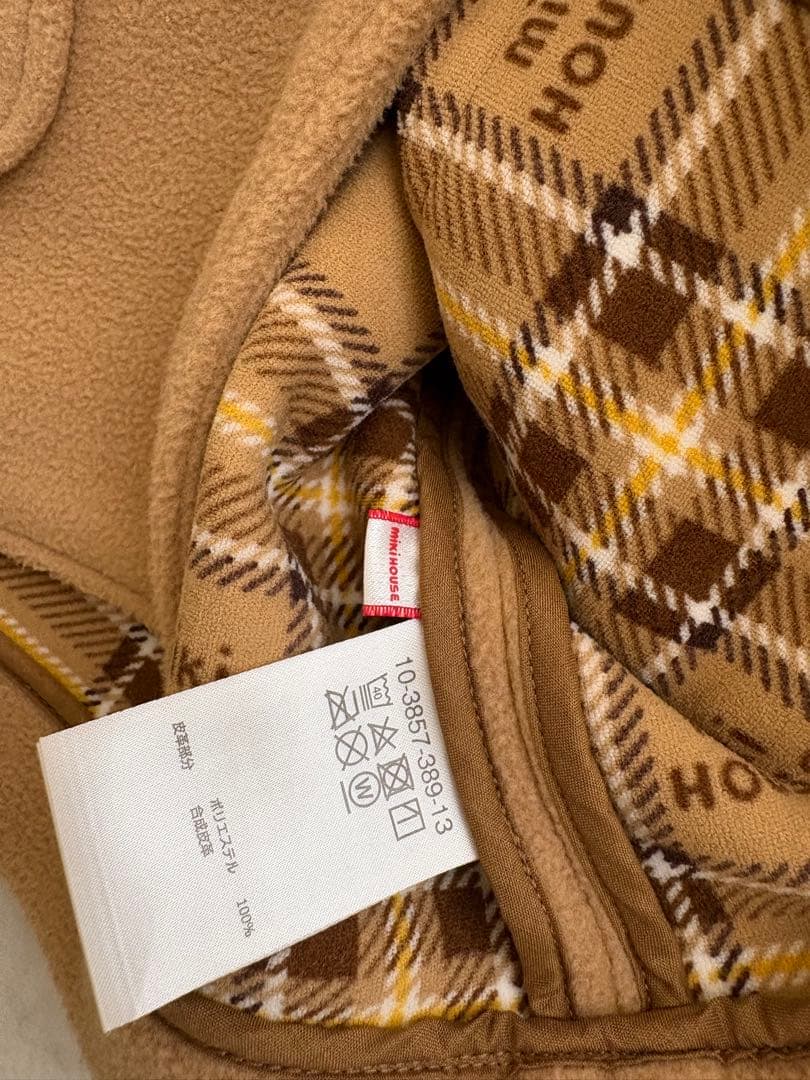 【4回着用】ミキハウス　ダッフルコート90