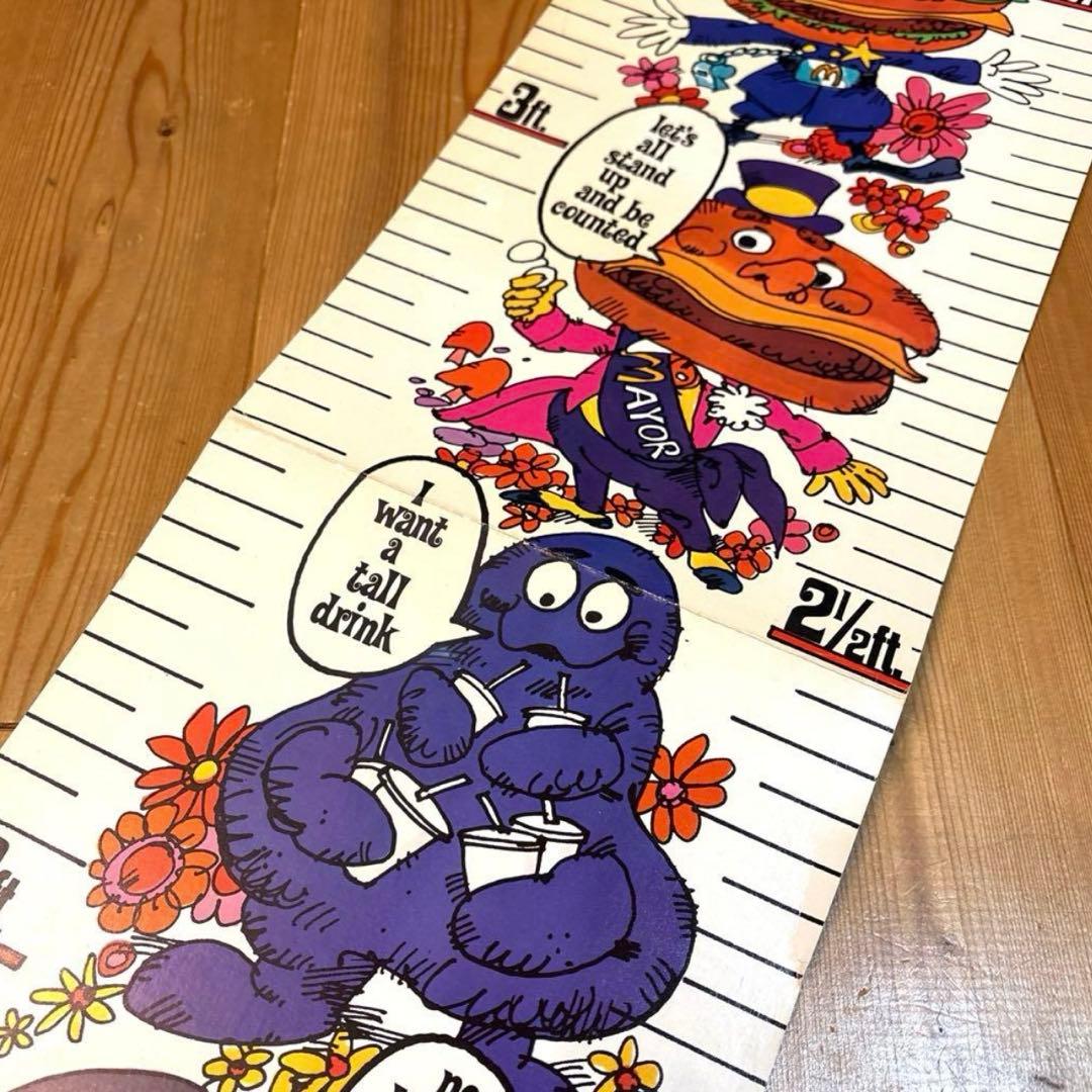1971年　マクドナルドランド　身長計　ポスター　イービルグリマス　アメトイ