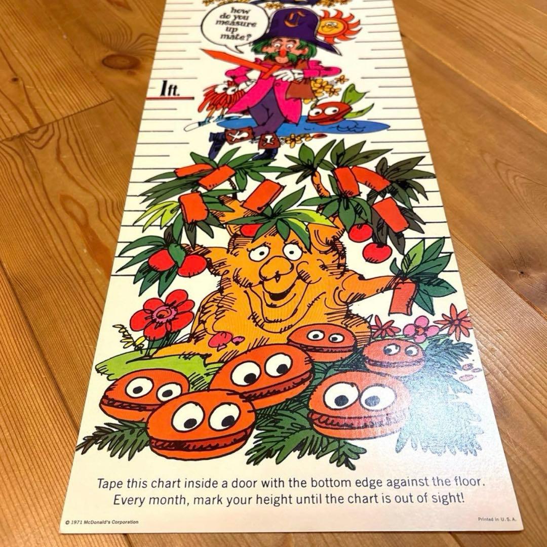 1971年　マクドナルドランド　身長計　ポスター　イービルグリマス　アメトイ