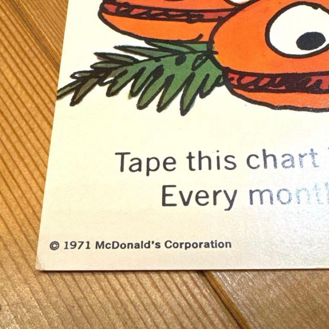 1971年　マクドナルドランド　身長計　ポスター　イービルグリマス　アメトイ